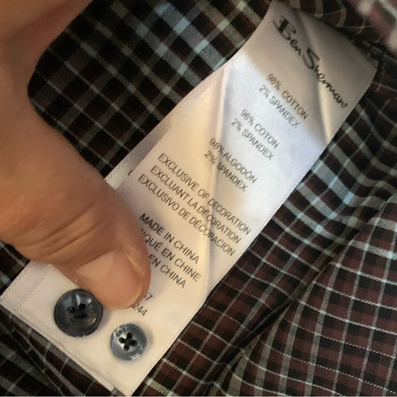 BEN SHERMAN Plaid Shirt NWT 🌴 - Picture 9 of 9